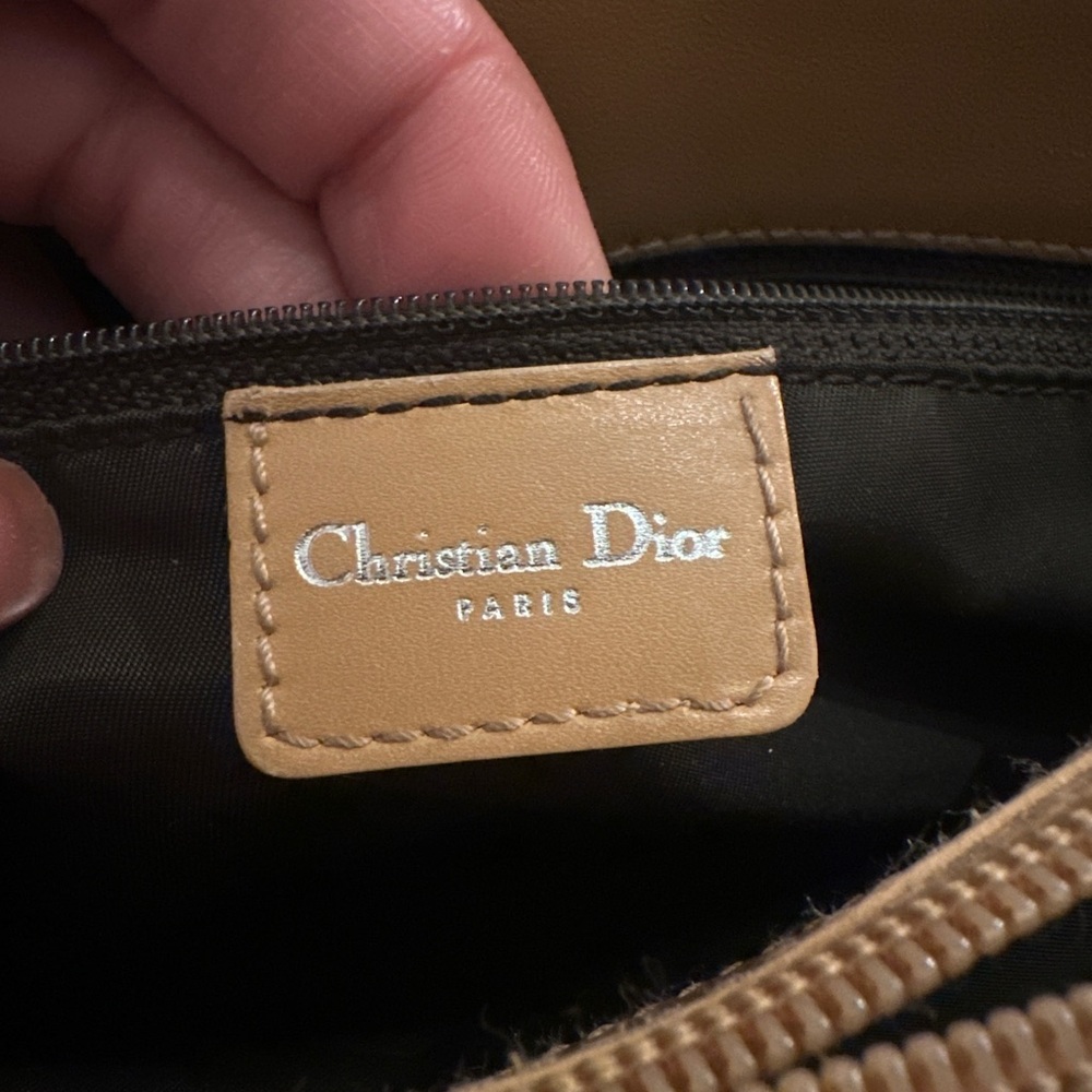 Vintage Dior Street Chic Oblique canvas leather shoulder bag / tote - Picture 11 of 12